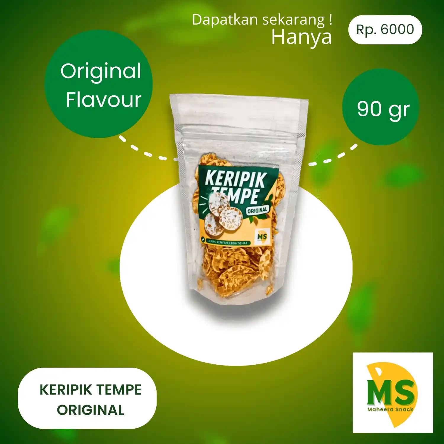 Keripik Tempe Original Maheera Snack